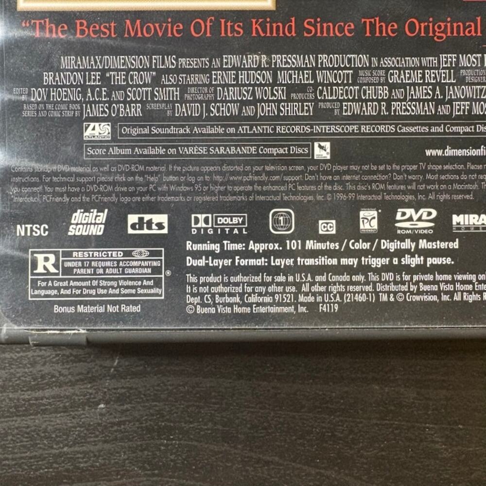 Lot of 3 The Crow DVD - The Crow, City of Angels, Salvation - Picture 3 of 13